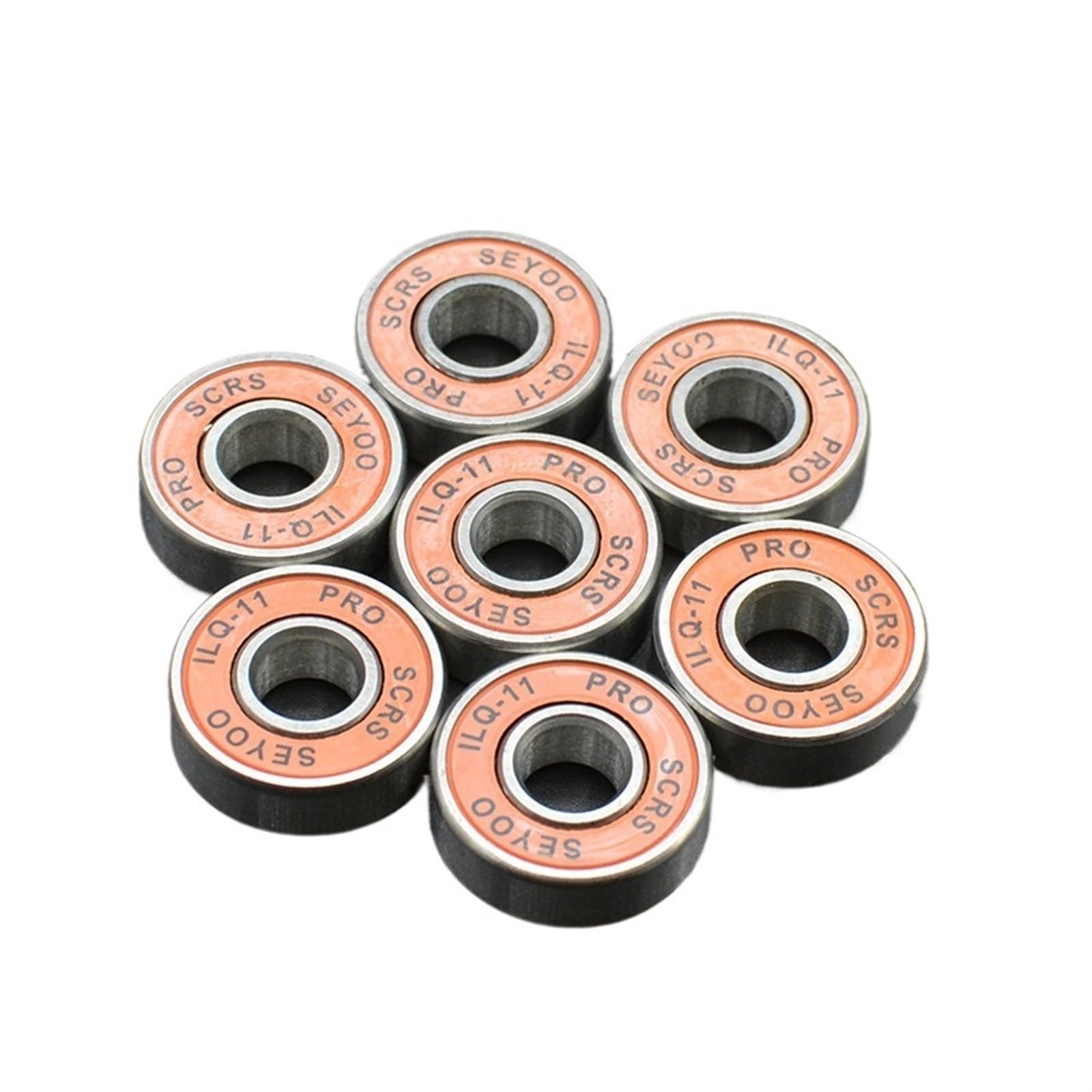 8 Stücke 608 2RS Lager ILQ-11 8x22x7 Orange Longboard Speed ​​Inline Skate Radlager Skate Scooter Glatte Lager stahl Lager(8Pcs ILQ-11 Green) von BGZHTMG