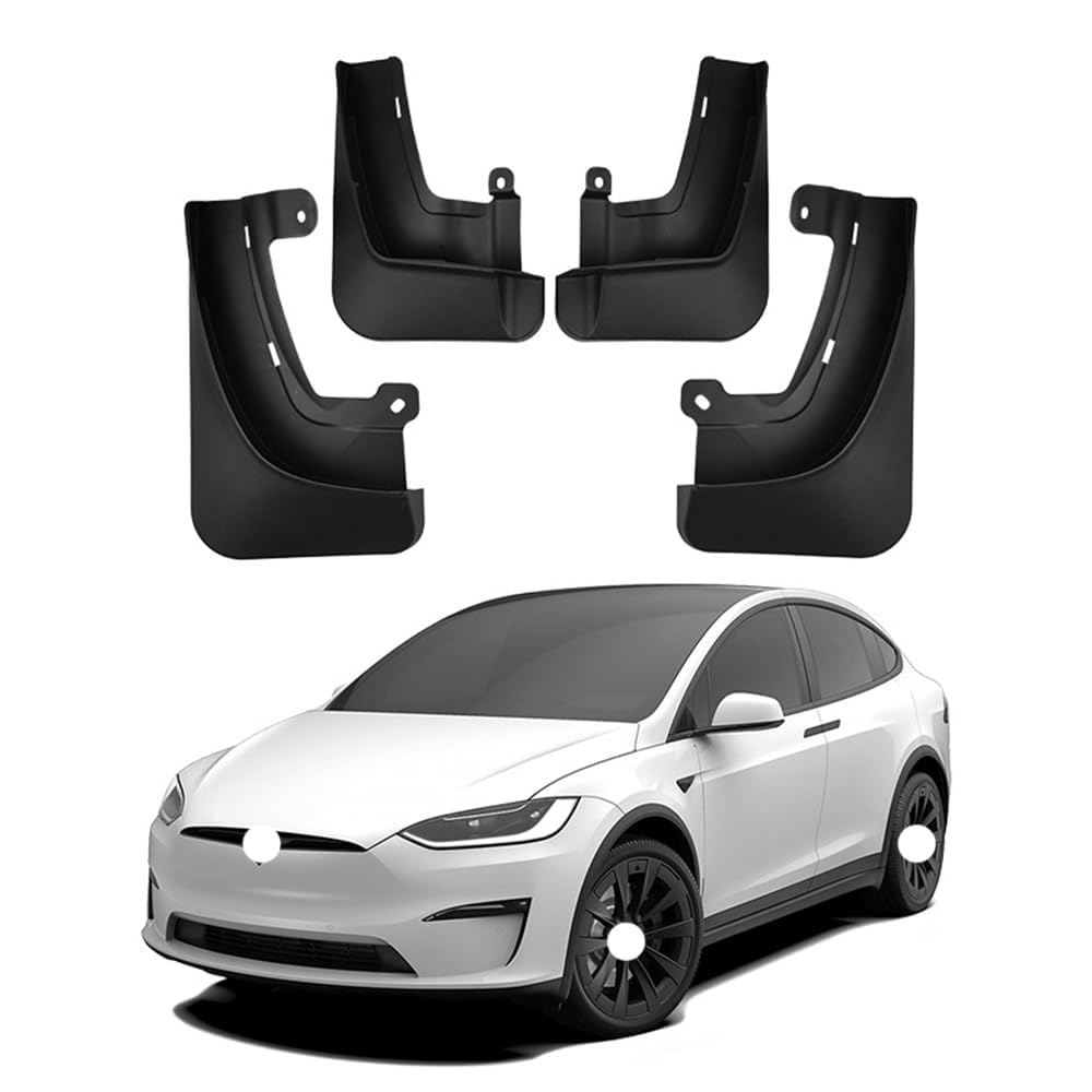 4 Stücke Kratzfeste wasserdichtes Auto schmutzfänger, für Tesla Model X 2023 von BHCASE
