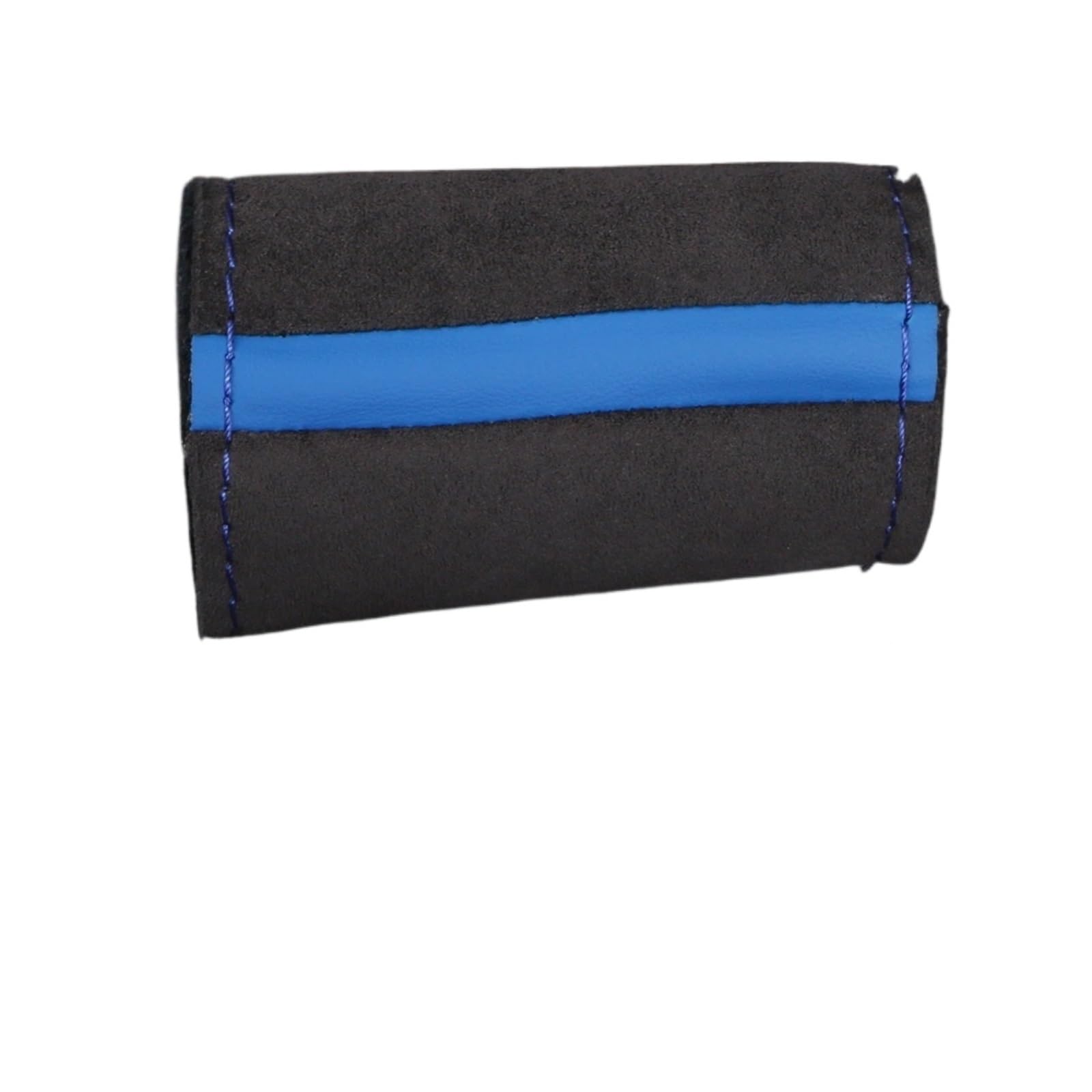 Auto Lenkradabdeckung Universal Wildleder Auto Lenkradbezug Hand Nähen Weiche Leder Flechtbezug Für Auto Lenkrad Lenkradbezug Fürs Auto(Blue Thread) von BHGMGEBLV