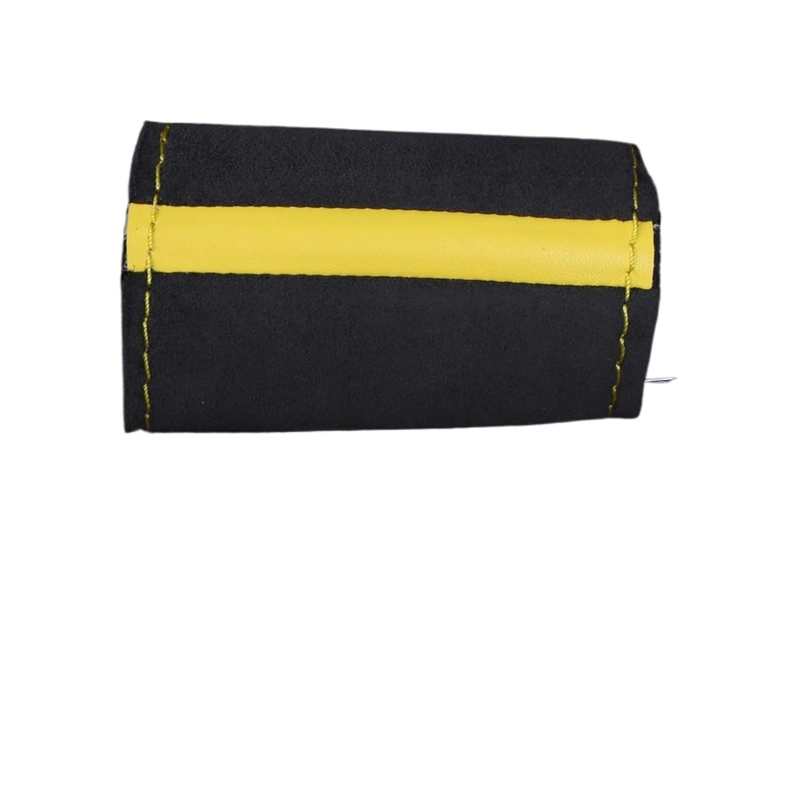Auto Lenkradabdeckung Universal Wildleder Auto Lenkradbezug Hand Nähen Weiche Leder Flechtbezug Für Auto Lenkrad Lenkradbezug Fürs Auto(Yellow Thread) von BHGMGEBLV