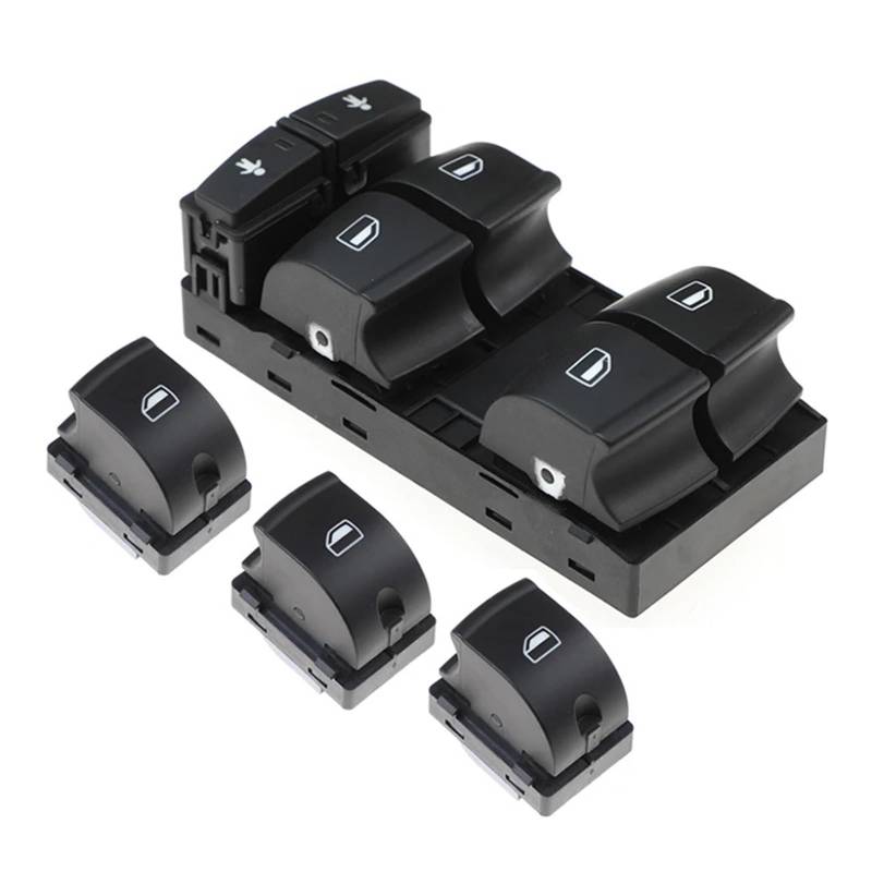 Fensterheberschalter Für Q7 2007-2015 Für A6 2005-2011 4F0959851G 4F0959855A Power Tür Fenster Control Schalter Regler Taste Auto Schalter Fensterheber(A Set) von BHGMGEBLV
