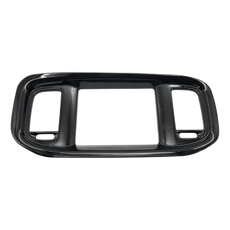 Mittelkonsolen-Abdeckung Für Dodge Für Charger 2016-2021 Carbon Fiber Dashboard Center Console Navigation Bildschirm Rahmen Abdeckung Trim Armaturenbrett-Abdeckung(Black) von BHGMGEBLV