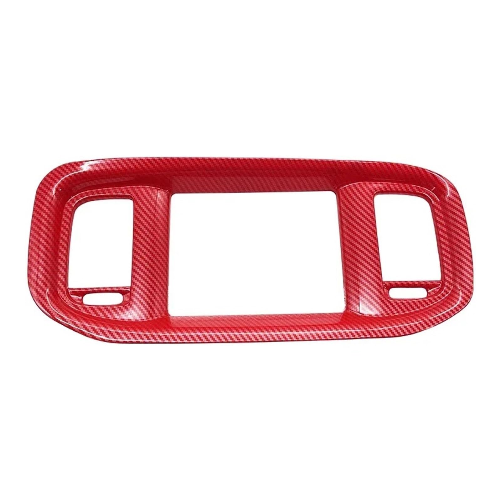 Mittelkonsolen-Abdeckung Für Dodge Für Charger 2016-2021 Carbon Fiber Dashboard Center Console Navigation Bildschirm Rahmen Abdeckung Trim Armaturenbrett-Abdeckung(Red Carbon Fiber) von BHGMGEBLV