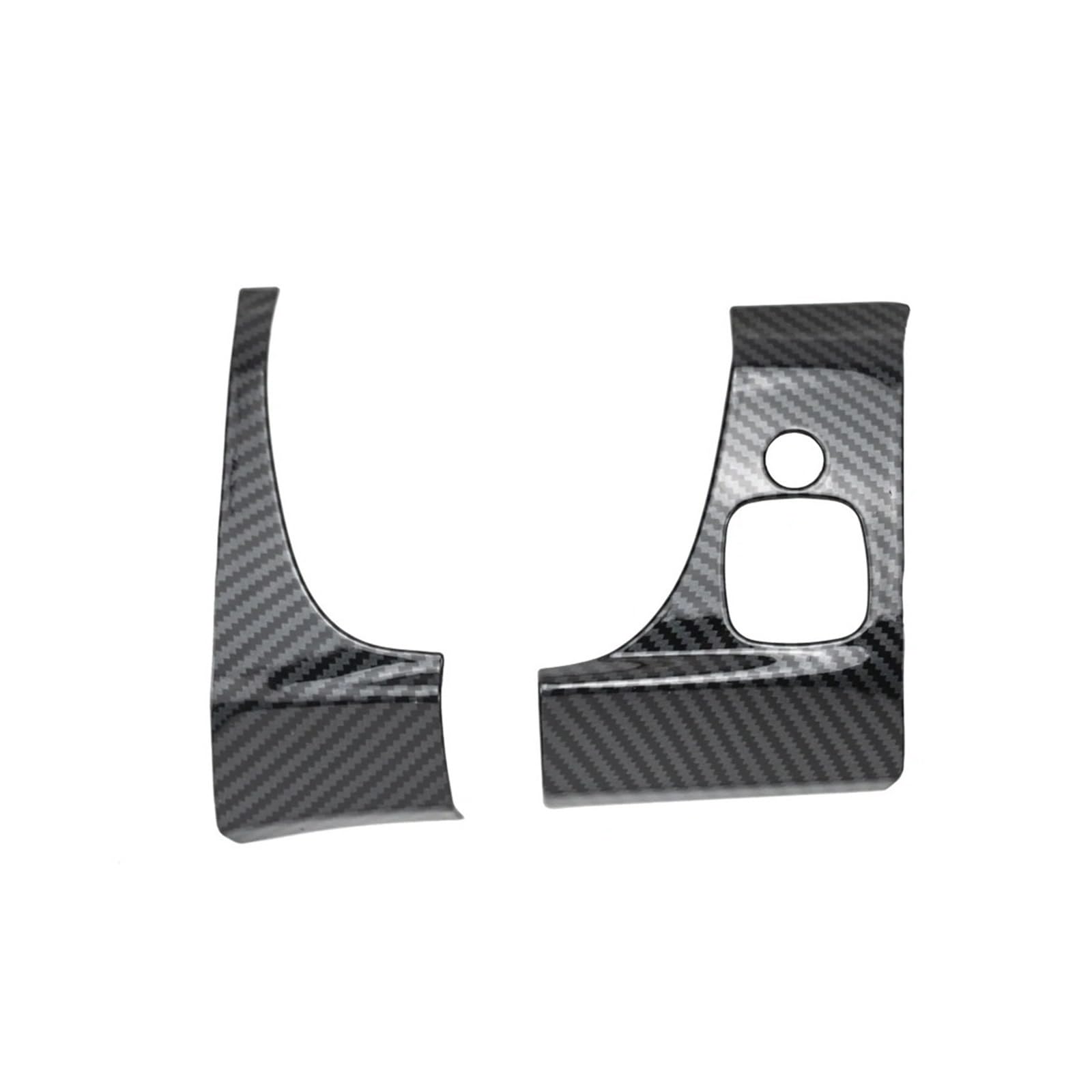 Mittelkonsolen-Abdeckung Für Ford Für 2015-2020 2021 2 Stücke Carbon Faser Farbe Rückspiegel Einstellung Taste Dashboard Abdeckung Trim Armaturenbrett-Abdeckung(Right Hand Drive) von BHGMGEBLV
