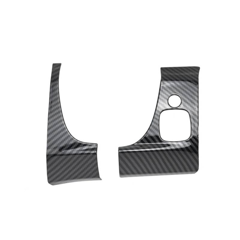 Mittelkonsolen-Abdeckung Für Ford Für 2015-2020 2021 2 Stücke Carbon Faser Farbe Rückspiegel Einstellung Taste Dashboard Abdeckung Trim Armaturenbrett-Abdeckung(Right Hand Drive) von BHGMGEBLV