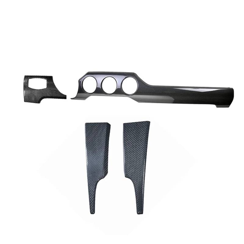 Mittelkonsolen-Abdeckung Für Ford Für Mustang 2015-2017 LHD 4 Stücke Nur Carbon Faser Trockenen Aufkleber Auto Innen Dashboard Panel Abdeckung Trim Armaturenbrett-Abdeckung von BHGMGEBLV