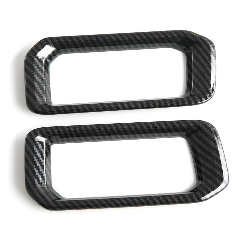 Mittelkonsolen-Abdeckung Für Ford Für Mustang 2024 2025 ABS Carbon Fiber Gedruckt Innen Center Console Air Vent Outlet Abdeckung Trim 2 Stücke Auto Zubehör Armaturenbrett-Abdeckung von BHGMGEBLV