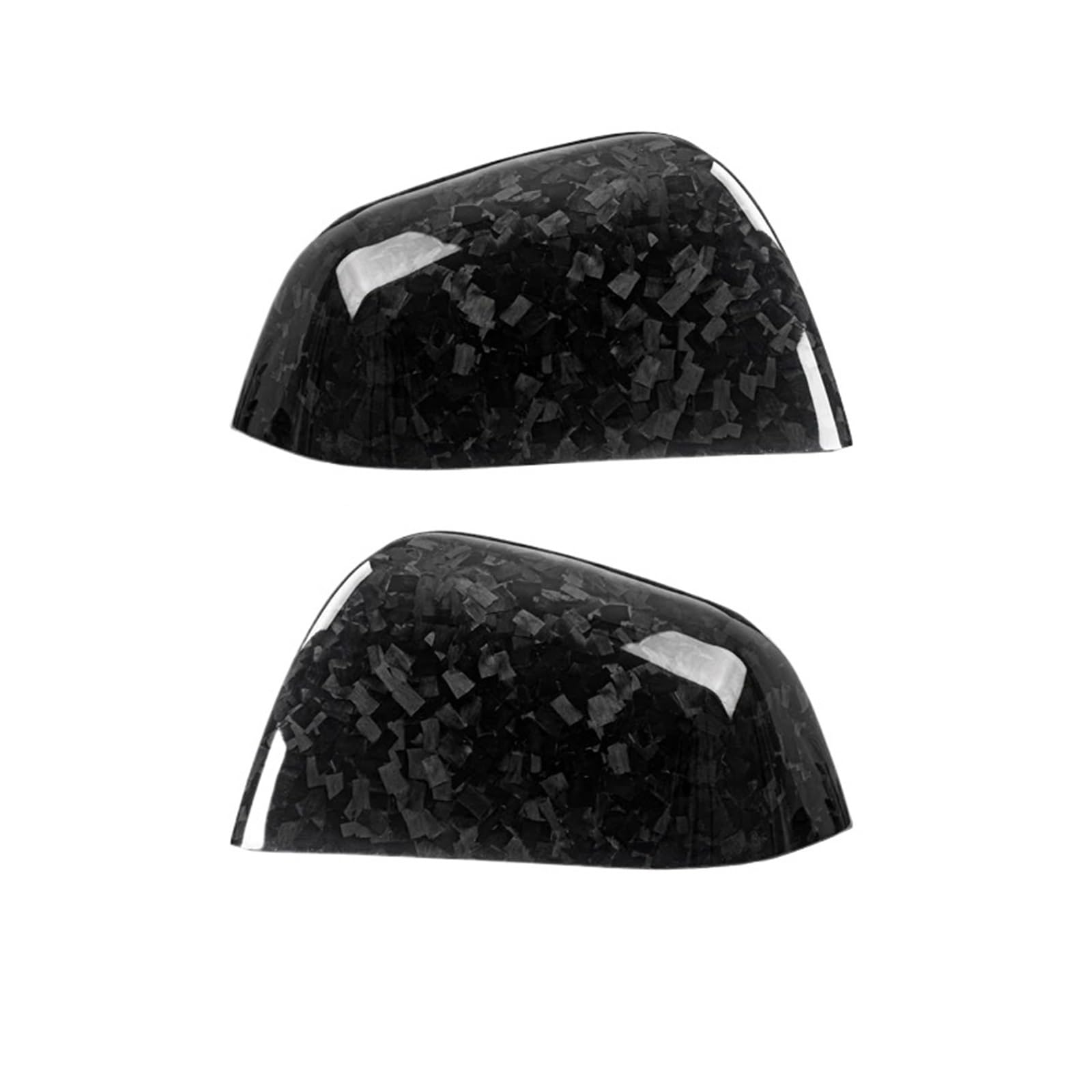 SeitenspiegelAbdeckungen Carbon Fiber Rückspiegel Schutzhülle Shell Zubehör Reverse Aufkleber Erfrischt Auto Spiegelkappen(Forged Carbon) von BHGMGEBLV