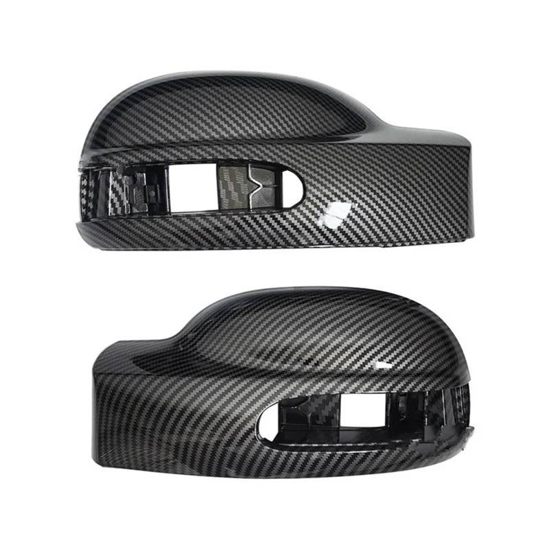 SeitenspiegelAbdeckungen Für Benz Für Verano Für W639 2003-2008 2009 2010 Karbonfaser-gemustertes Spiegelgehäuse Rückspiegelgehäuse Rückspiegel Obere Abdeckung Auto Spiegelkappen von BHGMGEBLV
