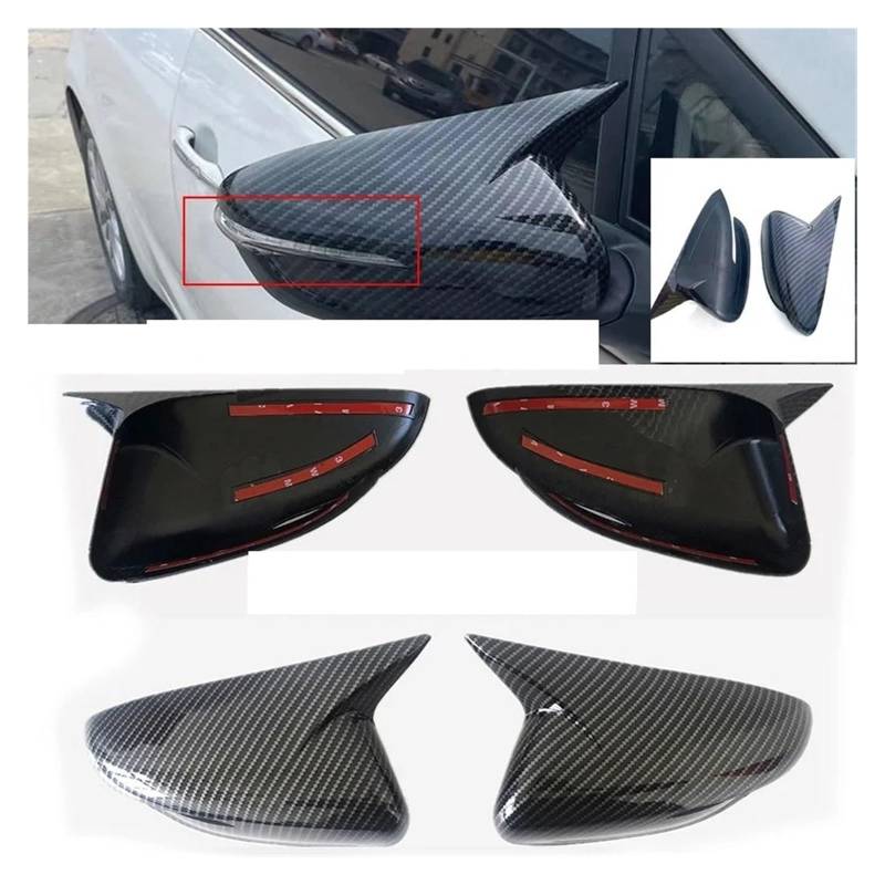 SeitenspiegelAbdeckungen Für KIA Für K3 Für Cerato Für Forte 2013-2019 2020 2021 2022 ABS Auto Auto Körper Seite Tür Rückspiegel Abdeckung Kappe Shell Gehäuse Aufkleber Trim Auto Spiegelkappen(2013to2 von BHGMGEBLV