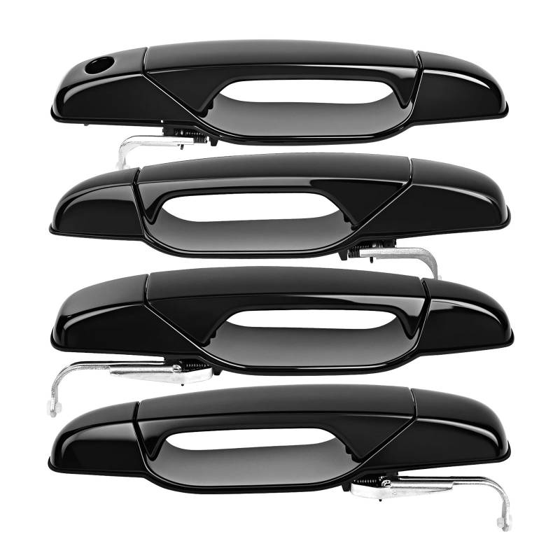 Türgriff Für Außen Fahrerseite Für Chevrolet Für Silverado Für Tahoe Pickup 4 Stücke Außerhalb Außentürgriff Vorne Hinten Links Rechts Türaußengriff Beifahrerseite(4PCS Black) von BHGMGEBLV
