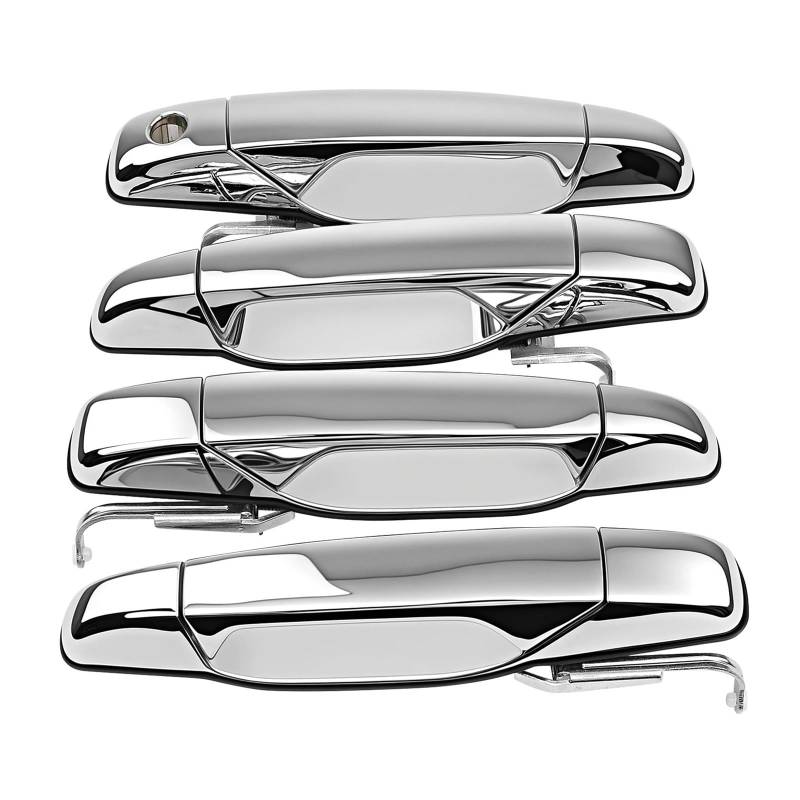 Türgriff Für Außen Fahrerseite Für Chevrolet Für Silverado Für Tahoe Pickup 4 Stücke Außerhalb Außentürgriff Vorne Hinten Links Rechts Türaußengriff Beifahrerseite(4PCS Chrome) von BHGMGEBLV