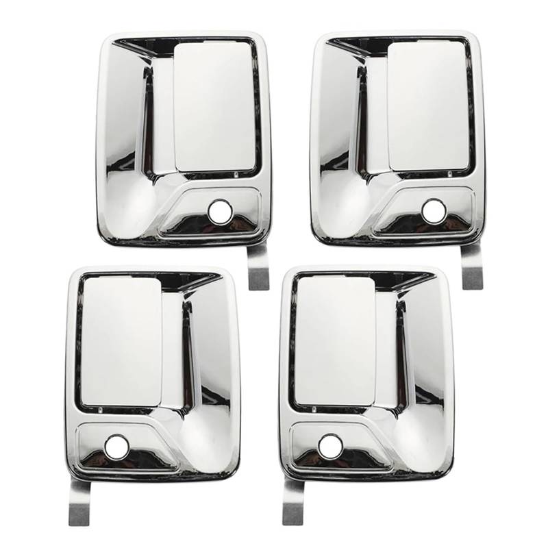 Türgriff Für Außen Fahrerseite Für Ford F250 F350 F450 F550 Für Super Für Duty Für Truck 1999-2016 4 STÜCKE Auto-Außentürgriff Chrom Linkslenker Außentürgriff Türaußengriff Beifahrerseite von BHGMGEBLV