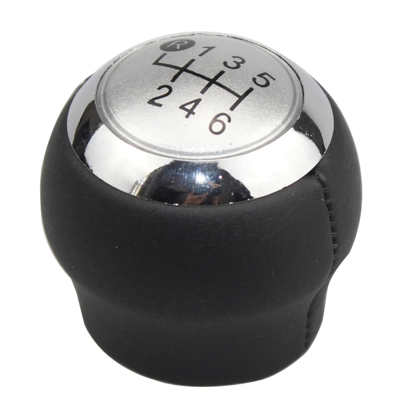 Universal Fahrzeug Schaltknauf Für Toyota Für Verso Für Auris Für Aygo Zubehör 5/6 Geschwindigkeit Auto Schaltknauf Hebel Shifter Stick Handball Manuell Schaltgetriebe(Silver 6 Speed) von BHGMGEBLV