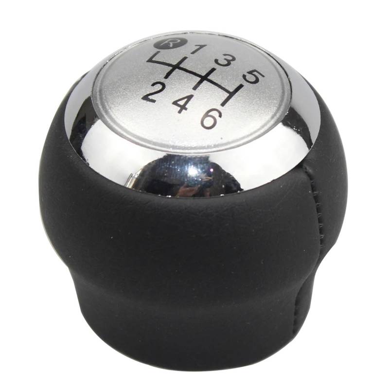 Universal Fahrzeug Schaltknauf Für Toyota Für Verso Für Auris Für Aygo Zubehör 5/6 Geschwindigkeit Auto Schaltknauf Hebel Shifter Stick Handball Manuell Schaltgetriebe(Silver 6 Speed) von BHGMGEBLV