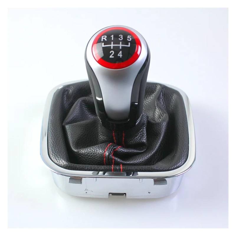 Universal Fahrzeug Schaltknauf Für VW Für Polo 6r 6c Für Fließhecklimousine 2011 2012 2013-2019 MT 5/6 Geschwindigkeitsstufenwechselknopf Mit Gamaschen-Boot-Abdeckung Schaltknauf Manuell Schaltgetrieb von BHGMGEBLV