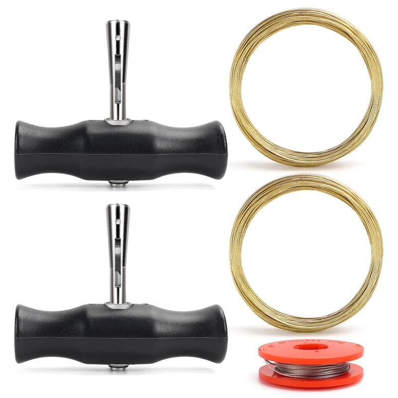 BHHTBB Schneidedraht Windschutzscheibe Removal Tools, Werkzeug für Auto Windschutzscheiben, Windschutzscheibenschneider mit Griff und Stahldrahtspulen für Auto Windshield von BHHTBB