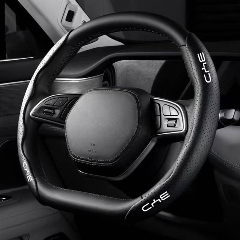 Auto Lenkradhüllen für BYD Fangcheng Leopard Leopard 5 2023-2025,Segmentierter Lenkradschutz Atmungsaktive Griff Deko Zubehör von BHNRXQNJ