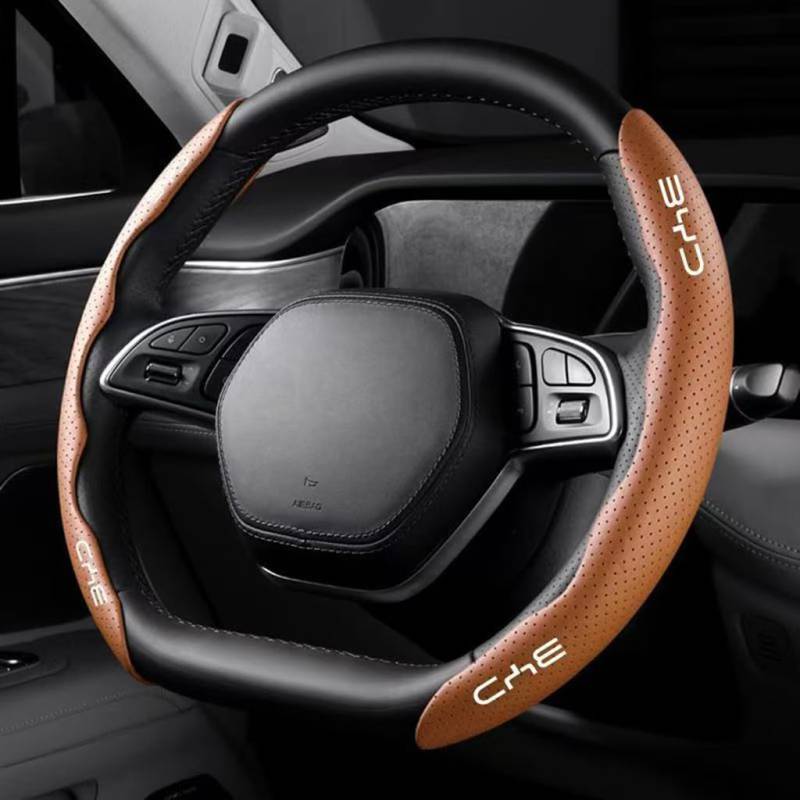 Auto Lenkradhüllen für BYD Qin GR3/FR3/Tang Yuan Su Rui,Segmentierter Lenkradschutz Atmungsaktive Griff Deko Zubehör von BHNRXQNJ