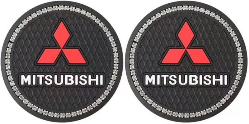Auto Untersetzer für Mitsubishi Eclipse Cross 2018-2023,Silikon Auto Getränkehalter Untersetzer Kaffee Tee Pad Isolierte Getränkematte Autozubehör von BHNRXQNJ