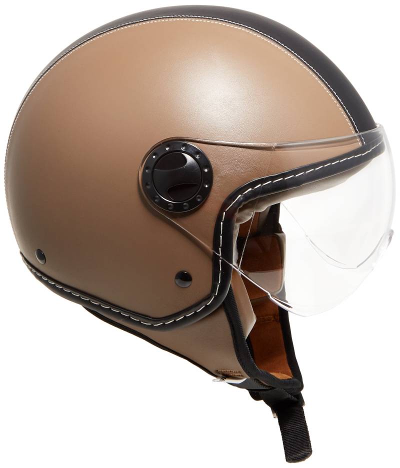 BHR 48917 Helm Demi-Jet Line One 801, Leder C, Größe M (57/58 cm), Beige, Größe M von BHR