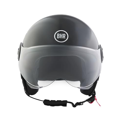 BHR Helm Demi-Jet 835 SPECIAL - Rollerhelm ECE 22.06 Zugelassenmit Anti-Kratz-Visier, Mikrometrischer Auslösung und Abnehmbare Wangenpolster - Schwarz Metallic S BHR Helm Demi-Jet 835 SPECIAL - Rollerhelm ECE 22.06 Zugelassenmit Anti-Kratz-Visier, Mikrometrischer Auslösung und Abnehmbare Wangenpolster - Schwarz Metallic S von BHR