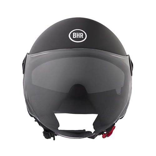 BHR Helm Demi-Jet 840 DUAL SHIELD - Scooter Helm Doppelvisir zugelassennach ECE 22.06 mit interner Sonnenblende und mikrometrischer Auslösung - Mattschwarz M BHR Helm Demi-Jet 840 DUAL SHIELD - Scooter Helm Doppelvisir zugelassennach ECE 22.06 mit interner Sonnenblende und mikrometrischer Auslösung - Mattschwarz M von BHR