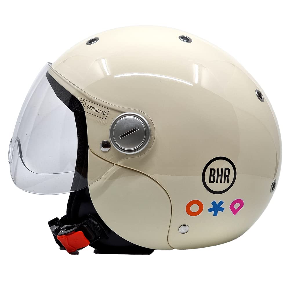 BHR Kinder-Motorradhelm Demi-Jet 816 BABY | ECE-geprüft | Kinder-Rollerhelm mit kratzfestem Visier, mikrometrischer Auslösung & modernem Design | SYMBOLS | YS BHR Kinder-Motorradhelm Demi-Jet 816 BABY | ECE-geprüft | Kinder-Rollerhelm mit kratzfestem Visier, mikrometrischer Auslösung & modernem Design | SYMBOLS | YS von BHR