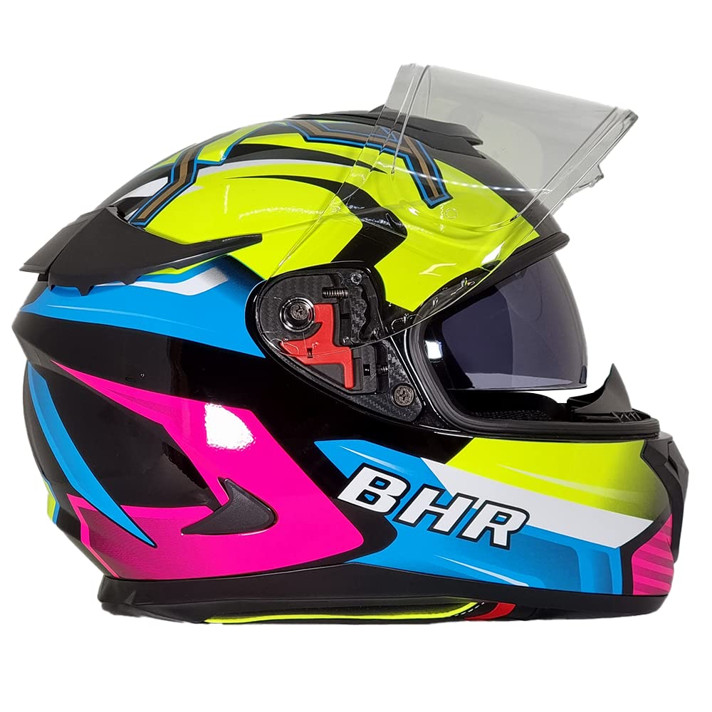 Full Face Motorradhelm mit Doppelvisier BHR 813 Race | Full Face Motorradhelm ECE homologiert mit Sonnenblende | Mann/Frau | Spider Yellow | L Full Face Motorradhelm mit Doppelvisier BHR 813 Race | Full Face Motorradhelm ECE homologiert mit Sonnenblende | Mann/Frau | Spider Yellow | L von BHR