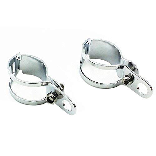 33-43mm 39mm 41mm Motorrad Einstellbare Blinkerverlagerung Relocator Gabelklemmen Bobber Cafe Racer Retro Vintage Cruiser Chopper Ratte Benutzerdefinierte (Chrom) von BHYShop