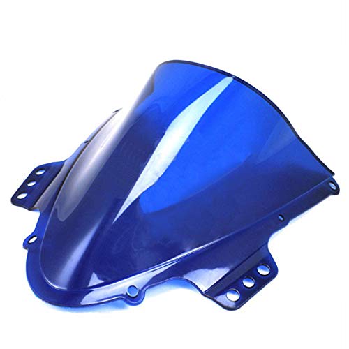 Windschutzscheibe mit Doppelblase für GSXR1000 GSXR 1000 K5 2005-2006(Blau) von BHYShop