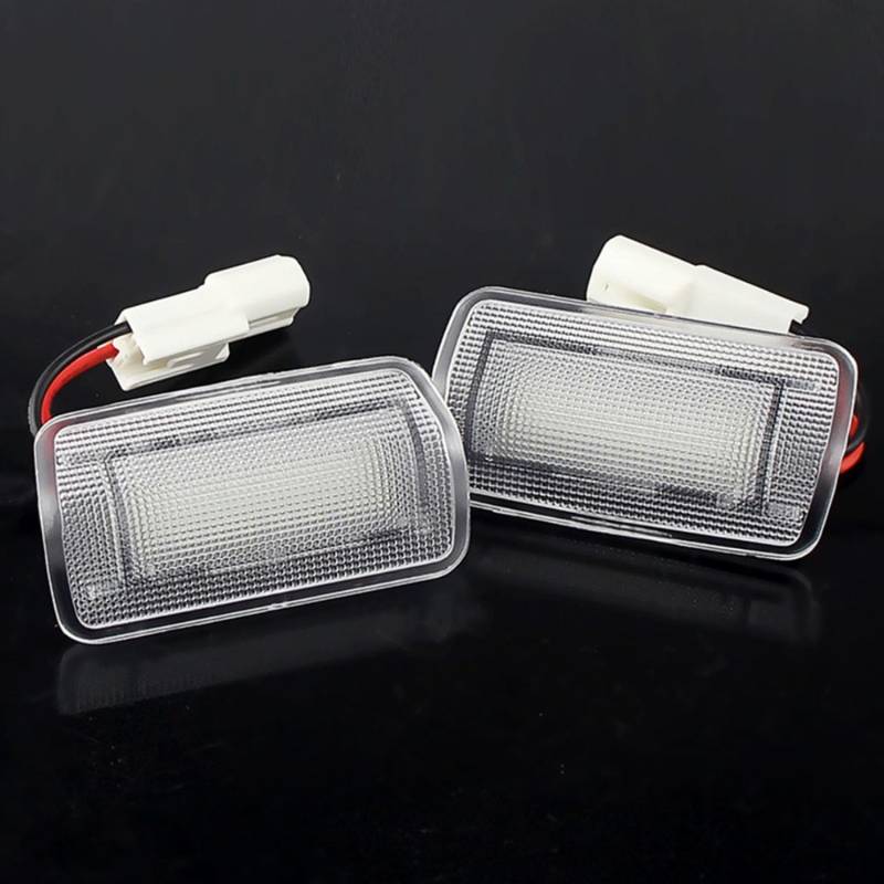 BHZNGD 2 Stück 24 2835 SMD Willkommens-Schattenlampe, Auto-Innentür-Höflichkeits-Instrumententafel-Seitenlichter, kompatibel mit Toyota 4Runner Camry Avalon Wish Prius Sienna Land Cruiser für L/Exus von BHZNGD