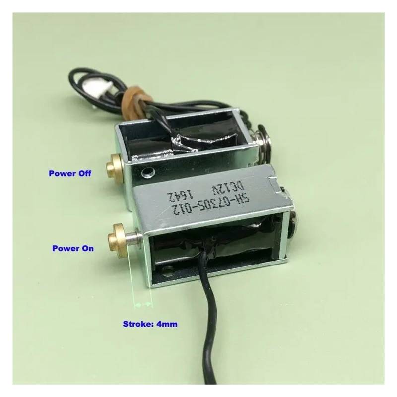 DC 6V-12V Push Pull Type Plunger Solenoid Electromagnet Impact Motion Magnet Lock BIANMTSW von BIANMTSW