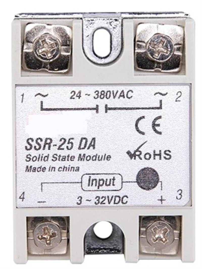 SSR -10DA 20DA 25DA 40DA DC Control AC SSR Weiß Shell Einphasig Solid State Relais 1Pcs Ersatzteile (Size : SSR-25DA) von BIANMTSW