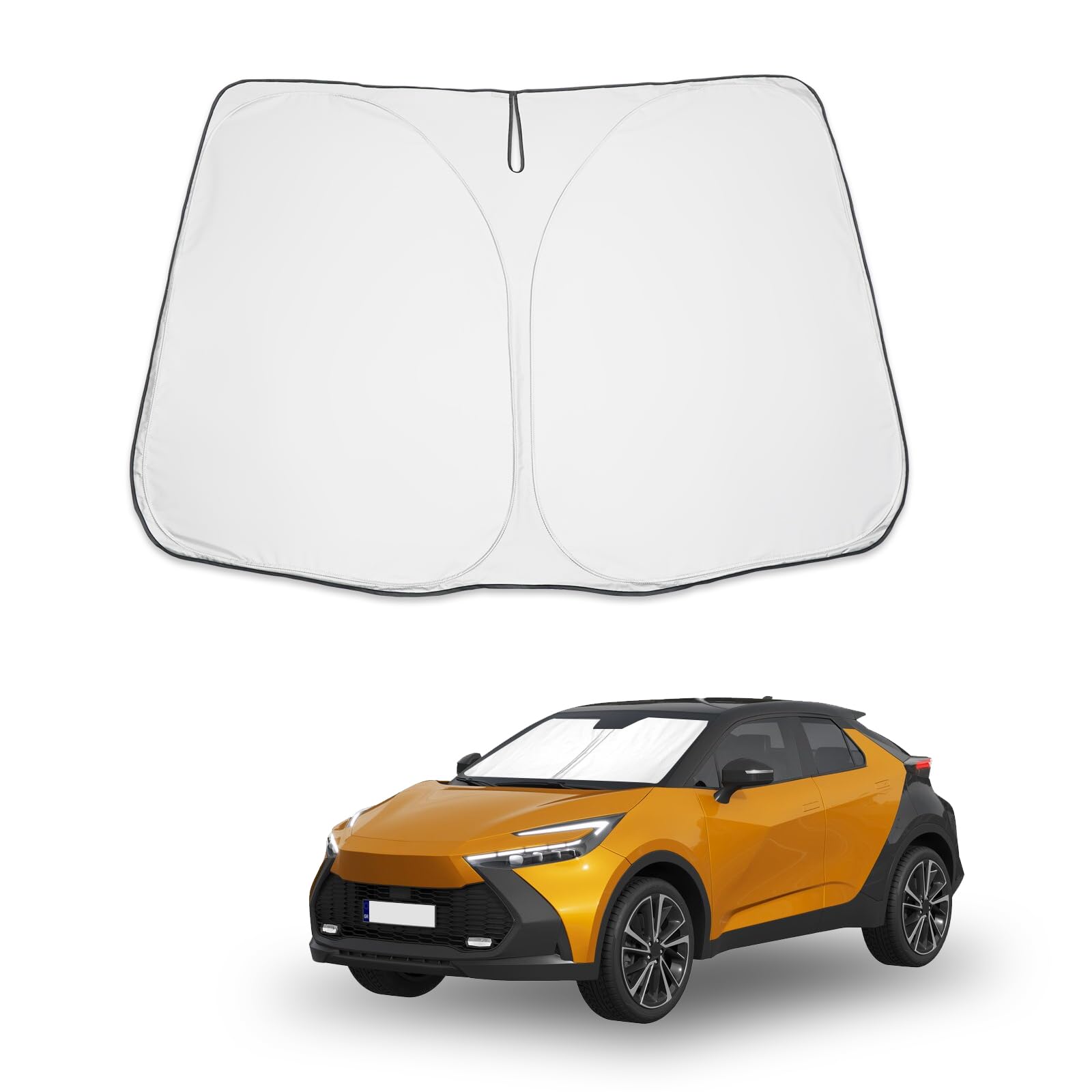 BIBIBO Auto Sonnenschutz mit UV Schutz Kompatibel mit T*oyota CHR 2016-2023, Auto Sonnenschirm für Frontscheibe, Hitzeschutz Auto gegen UV-Strahlen, Faltbar und Tragbar BIBIBO Auto Sonnenschutz mit UV Schutz Kompatibel mit T*oyota CHR 2016-2023, Auto Sonnenschirm für Frontscheibe, Hitzeschutz Auto gegen UV-Strahlen, Faltbar und Tragbar von BIBIBO
