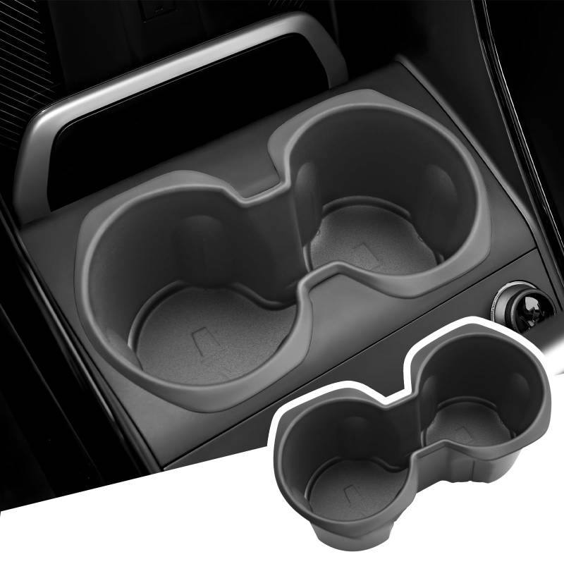 BIBIBO Silikon Mittelkonsole Getränkehalter Einsatz für BMW X1 U11 iX1 / X2 U10 iX2 2023-2025, Mittelkonsole Organizer, Aufbewahrungsbox, X1 U11 Mittelkonsole Becherhalter von BIBIBO