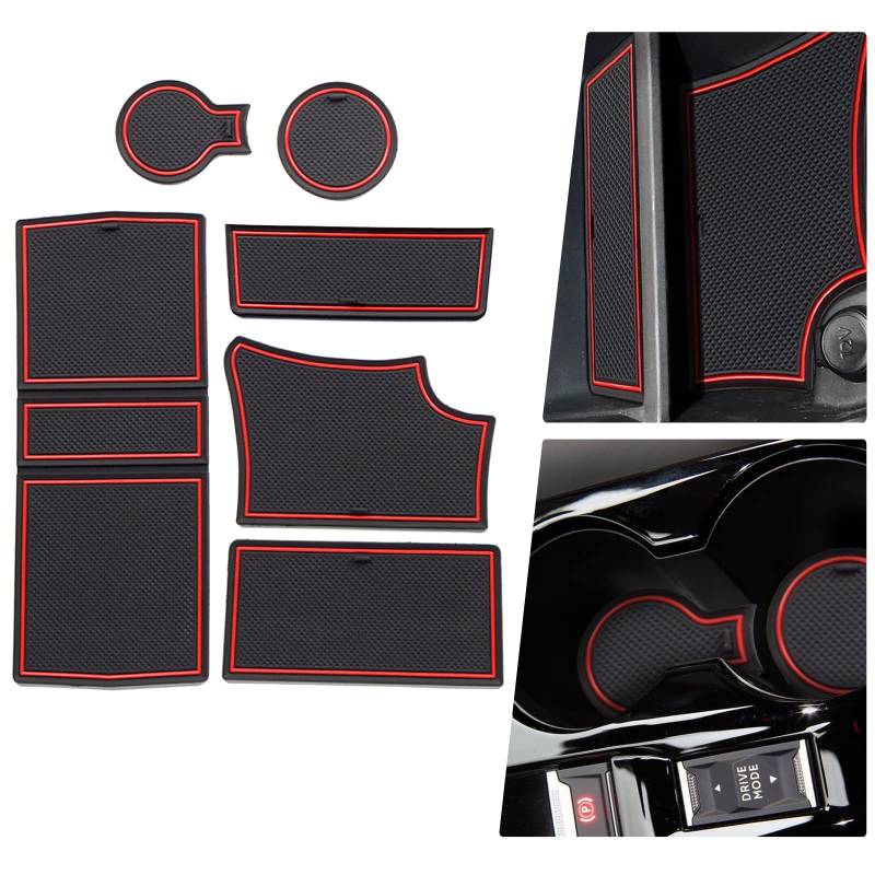 BIBIBO Gummi Antirutschmatten kompatibel mit 2020-2025 Peugeot 208 e-208 / Peugeot 2008 e-2008 (nur Automatikgetriebe), Gummi-Automatten, Auto Matten Zubehör, Aufbewahrungsbox rutschfeste Matten von BIBIBO