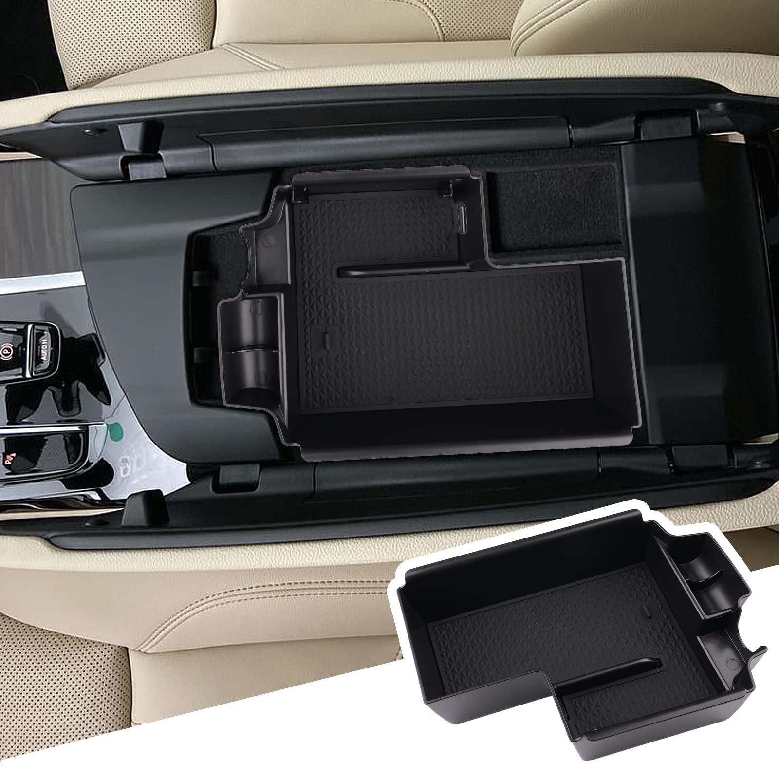 BIBIBO Mittelkonsole Aufbewahrungsbox für B*MW 5er G30 / G31 / G38 Facelift 2020-2023, Organizer mit Rutschfestermatte, Mittelarmlehne, Konsolenschalen Armlehnen, Auto Armlehnenablage Zubehör BIBIBO Mittelkonsole Aufbewahrungsbox für B*MW 5er G30 / G31 / G38 Facelift 2020-2023, Organizer mit Rutschfestermatte, Mittelarmlehne, Konsolenschalen Armlehnen, Auto Armlehnenablage Zubehör von BIBIBO