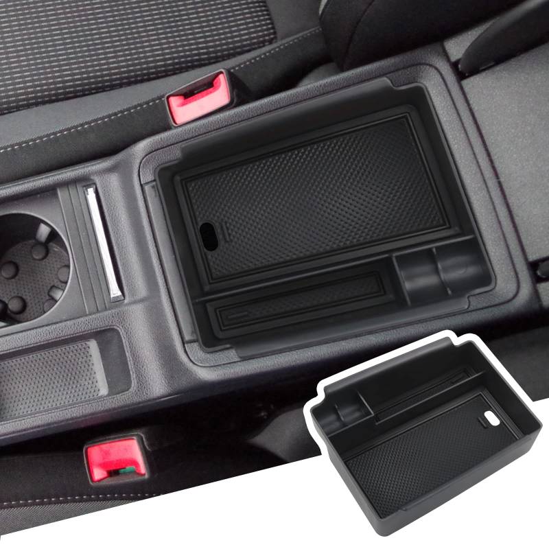 BIBIBO Mittelkonsole Aufbewahrungsbox für Skoda Octavia 4 IV MK4 RS Combi 2020-2025, Organizer mit Rutschfestermatte, Mittelarmlehne, Konsolenschalen Armlehnen, Auto Armlehnenablage Zubehör von BIBIBO