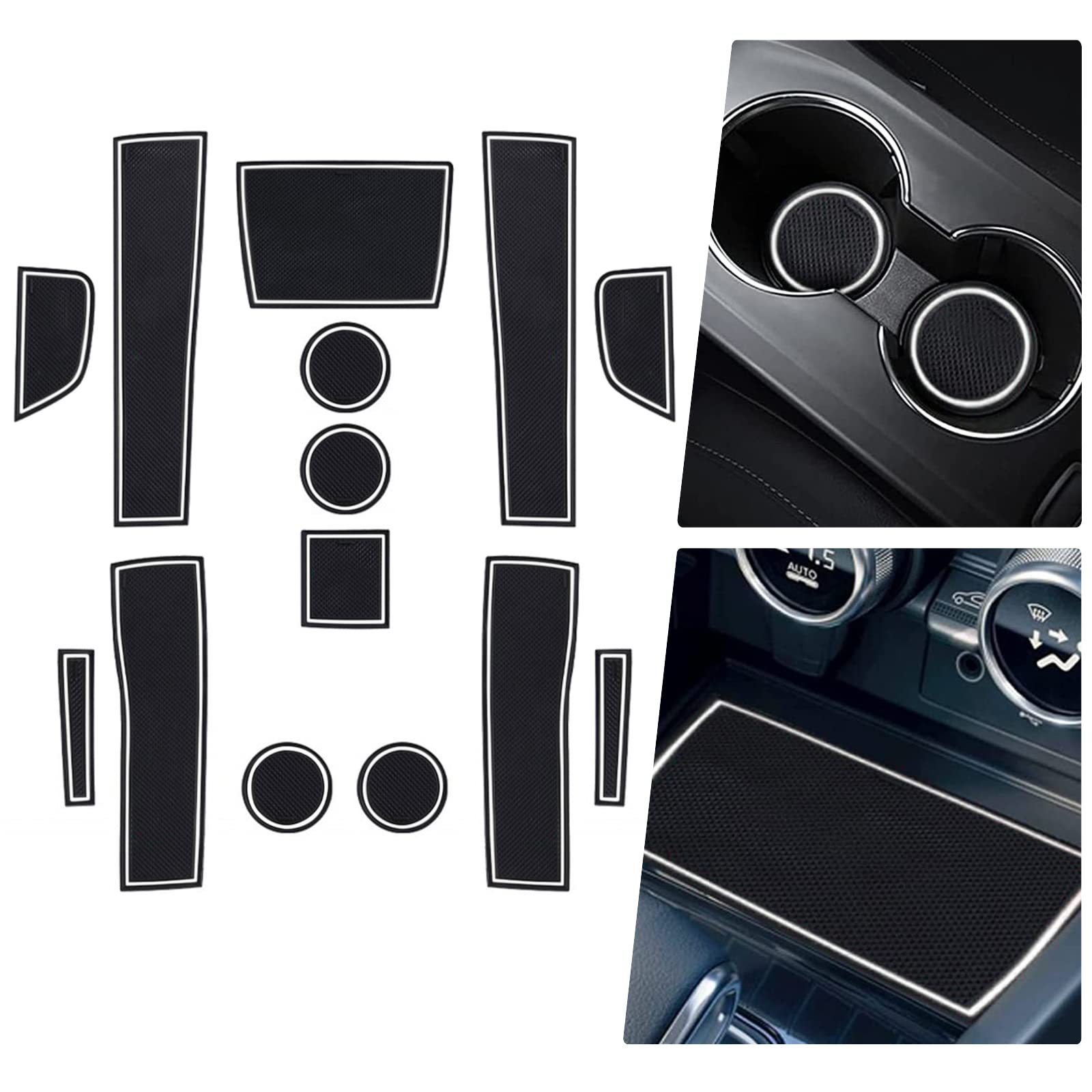 BIBIBO Gummi Antirutschmatten kompatibel mit Renault Arkana 2021-2023, Gummi-Automatten, Auto Matten Zubehör, Anti-Rutsch-Matte, Aufbewahrungsbox rutschfeste Matten, 14 Stücke (Weiß) BIBIBO Gummi Antirutschmatten kompatibel mit Renault Arkana 2021-2023, Gummi-Automatten, Auto Matten Zubehör, Anti-Rutsch-Matte, Aufbewahrungsbox rutschfeste Matten, 14 Stücke (Weiß) von BIBIBO
