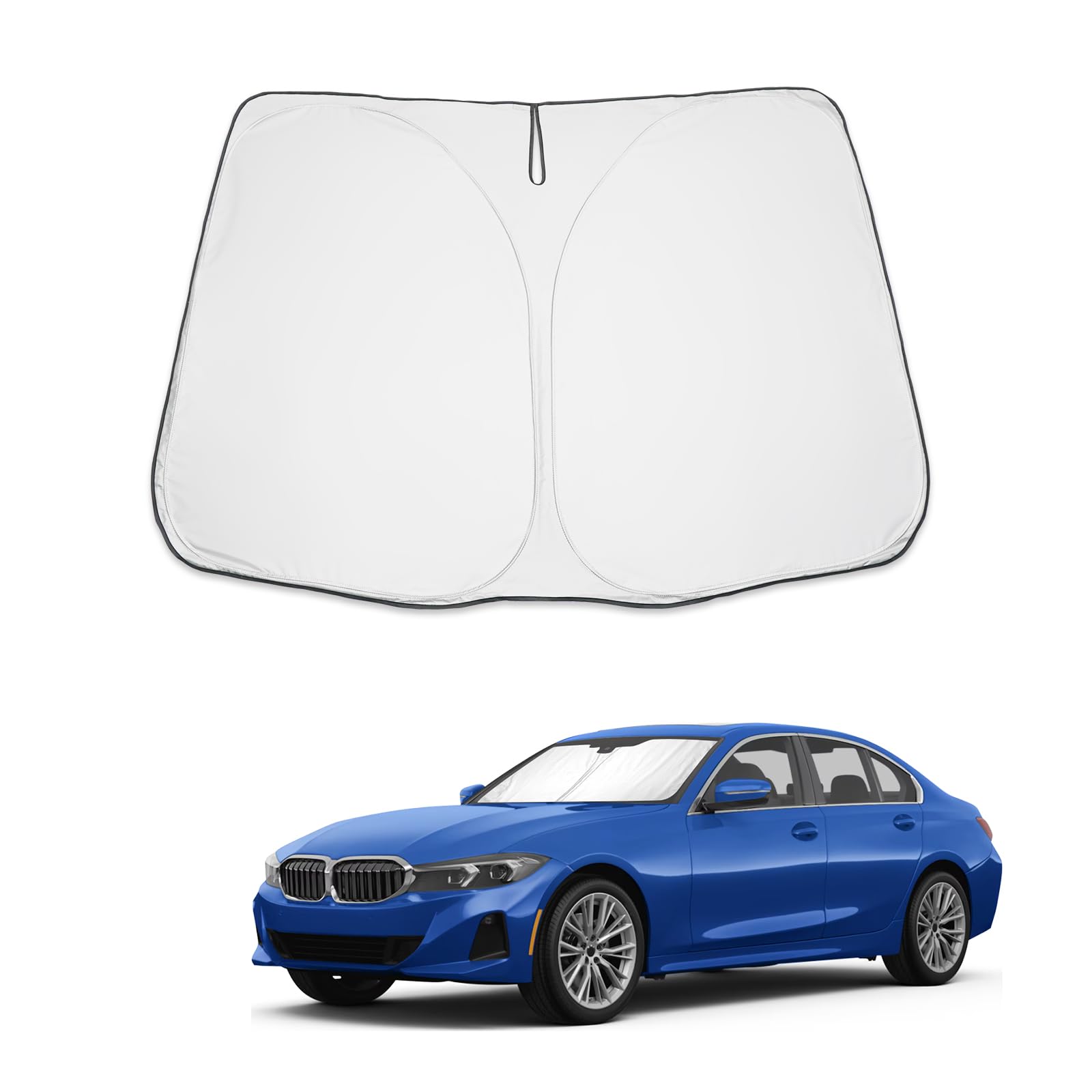 BIBIBO Sonnenschutz Frontscheibe Auto mit B-MW 3-Series G20 G21, 4-Series G22 G23 G24, i3 G28 i4 G26 2022-2024, Auto Sonnenschutz Faltbar mit UV-Schutz BIBIBO Sonnenschutz Frontscheibe Auto mit B-MW 3-Series G20 G21, 4-Series G22 G23 G24, i3 G28 i4 G26 2022-2024, Auto Sonnenschutz Faltbar mit UV-Schutz von BIBIBO