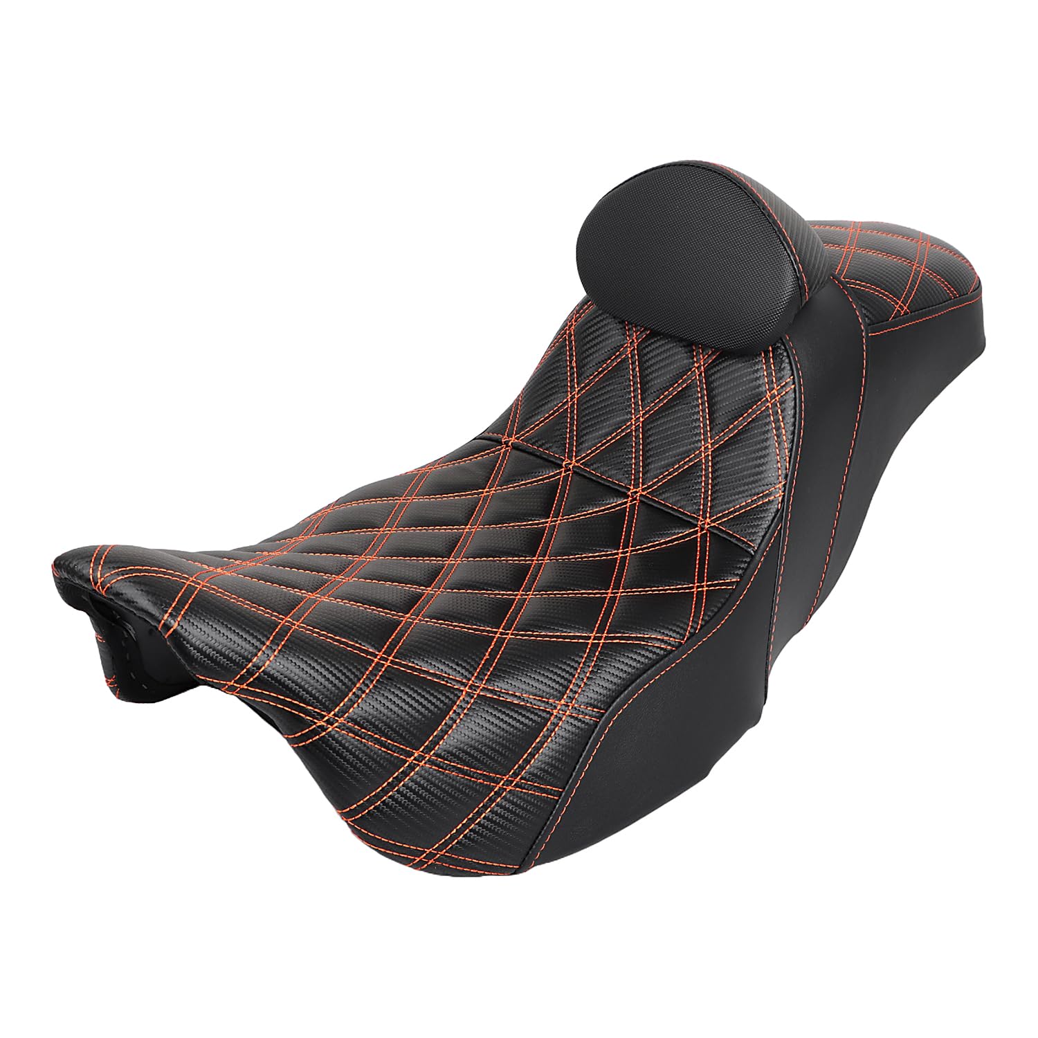 BID4ZE Orange Stitch Step-Up Sitz mit Rückenlehne für Harley Touring Road King Special FLHRXS 2017-2023 Road Glide Special FLTRXS 2015-2023 Street Glide EFI FLHX 2008-2023 BID4ZE Orange Stitch Step-Up Sitz mit Rückenlehne für Harley Touring Road King Special FLHRXS 2017-2023 Road Glide Special FLTRXS 2015-2023 Street Glide EFI FLHX 2008-2023 von BID4ZE