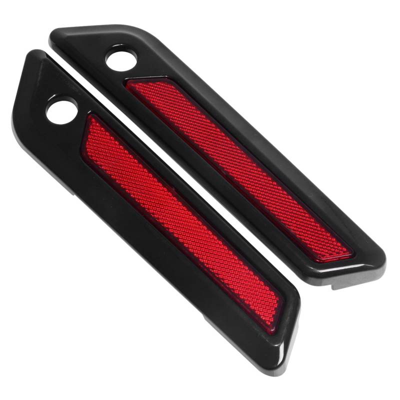 BID4ZE Schwarze Satteltaschen-Scharnierverschlussabdeckungen für den äußeren Deckel der Satteltasche Für Harley Touting FLHX FLTRX FLHR 2014–2023 von BID4ZE