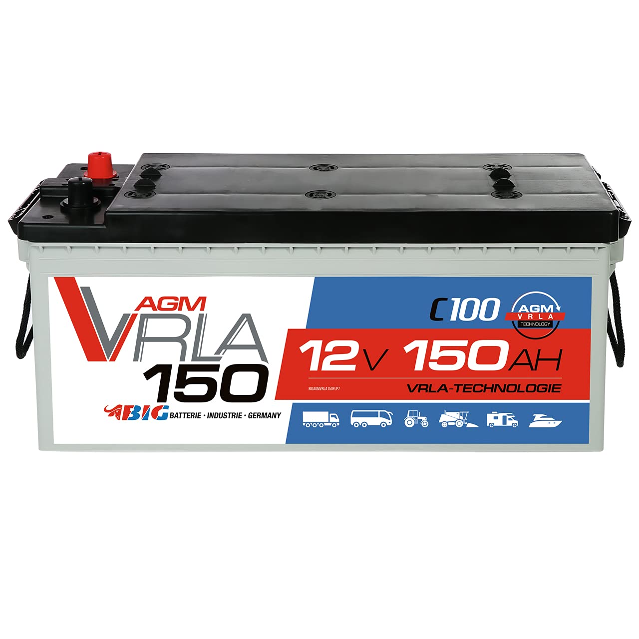 BIG AGM Solarbatterie 150Ah C100 12V Batterie Versorgung Caravan Boot 130Ah 140Ah GEL von BIG Batterie