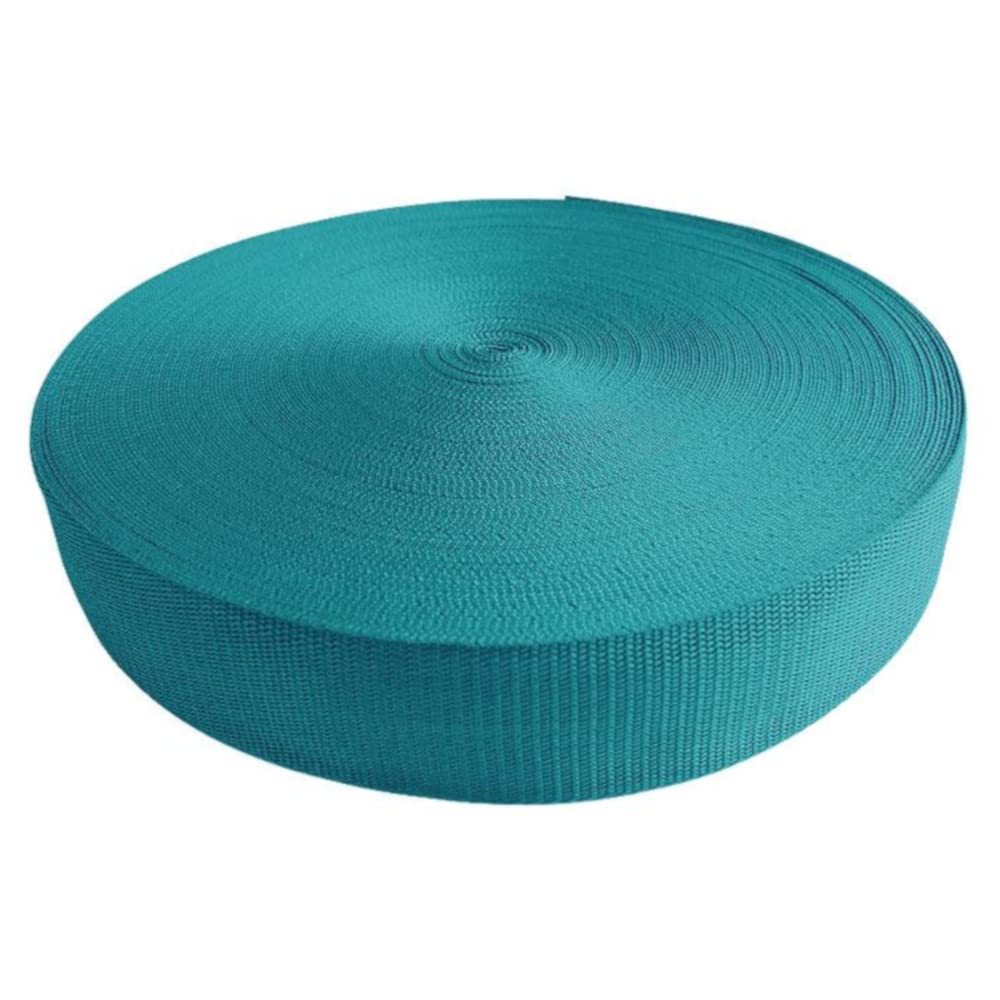 Gurtband - Tragriemen 10 Meter Lauflänge, 20 mm Breite aus 100% Polypropylen - Grün-Blau, 20 mm von BIG-SAM Kurzwaren & Handarbeitsartikel