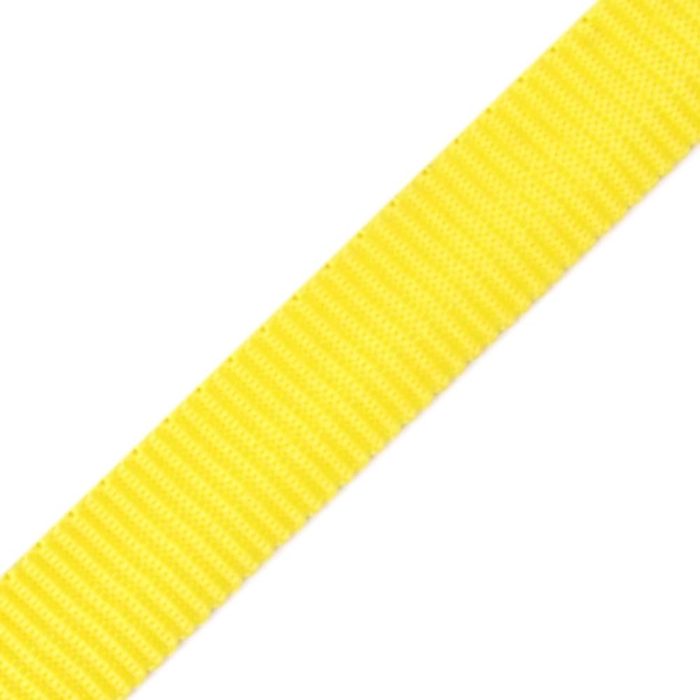 BIG-SAM - 10530 - Gurtband aus Polypropylen - 15mm Breite - 1, 5 oder 10 Meter - Auswahl aus 16 Farben (1 Meter, Gelb) von BIG-SAM