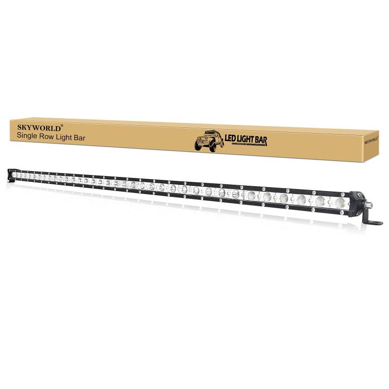 SKYWORLD 37 Zoll 94CM 180W Led Arbeitsscheinwerfer Bar 12V 24V Zusatzscheinwerfer Led Bar Offroad Scheinwerfer Wasserdicht Rückfahrscheinwerfer für 4x4 Auto Offroad SUV UTV ATV Traktor von SKYWORLD
