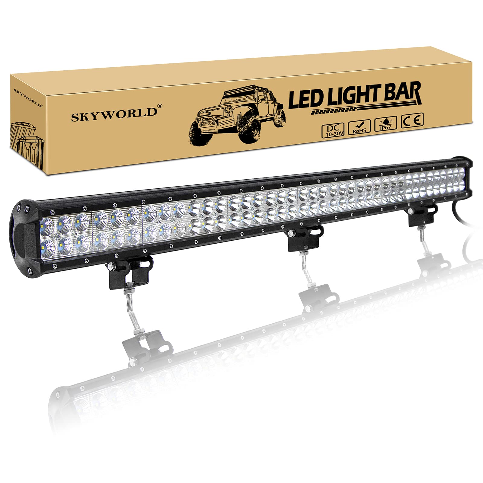 SKYWORLD LED Arbeitsscheinwerfer Bar 36 zoll 91cm 234W Zusatzscheinwerfer 12V 24V Auto Scheinwerfer Offroad Flutlicht Spotlight für LKW Auto ATV UTV SUV 4x4 von SKYWORLD