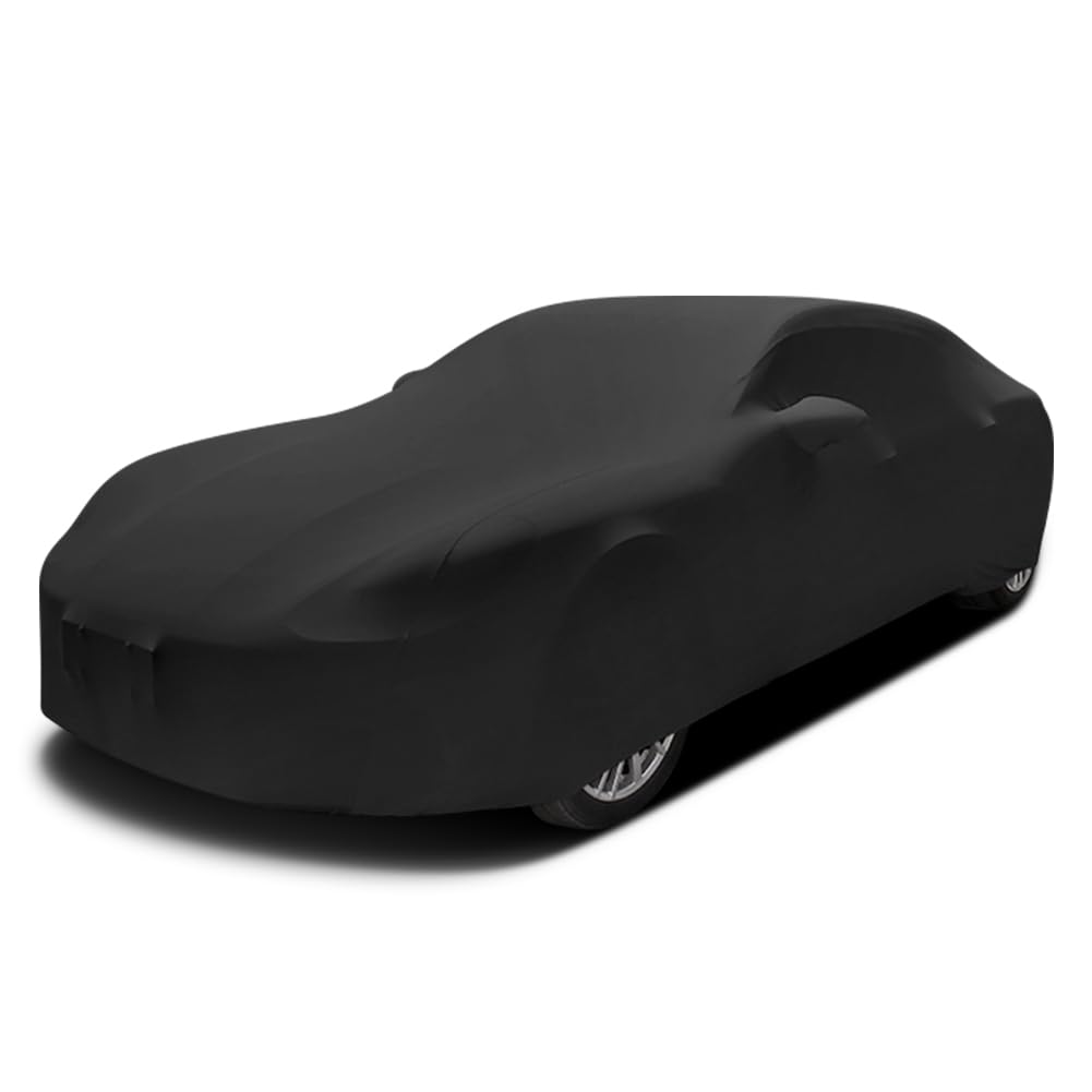 BHIEE Autoabdeckung Indoor Stretch Stoff Autoplane Staubschutz Elastischer Abdeckung Auto für Autogarage Innenbereich, Tiefgarage, Autoausstellung, Passen bis zu 4,9m-5,3m, Schwarz BHIEE Autoabdeckung Indoor Stretch Stoff Autoplane Staubschutz Elastischer Abdeckung Auto für Autogarage Innenbereich, Tiefgarage, Autoausstellung, Passen bis zu 4,9m-5,3m, Schwarz von BIHEE