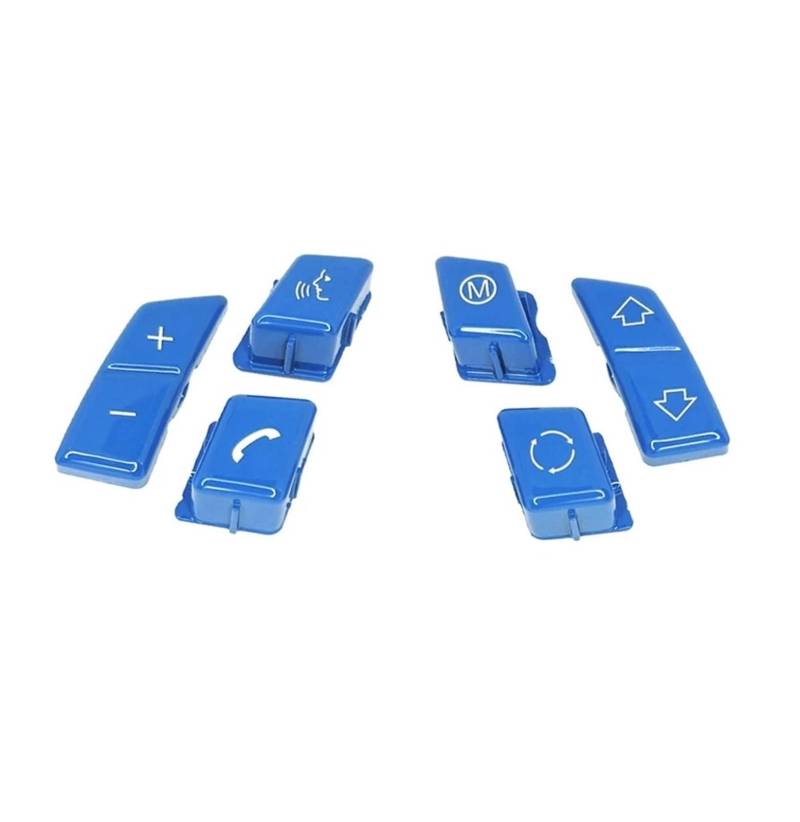 Auto-Styling-Lenkrad Taste Ersatzabdeckung Für 1er 3er Für X1 E81 E82 E87 E88 E90 E92 E93 Für M3 E84 Zubehör Zubehör Innenraum(A Model Blue) von BIISVM